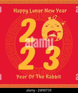 Cute chinese zodiac rabbit happy new year 2023 Stock Photo - Alamy