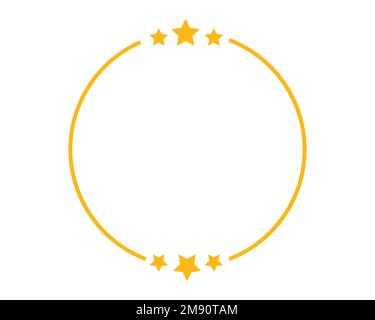 Gold Round Frame Stars And Circular Wreath From Olive Leaf 3d Golden  Anniversary Medal Stock Illustration - Download Image Now - iStock