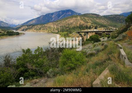 Hell's Gate in the Fraser Canyon, British Columbia, Canada Stock Photo