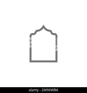 Islamic windows and arches with modern boho Stock Vector