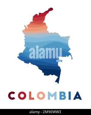 Color:blue Colombia Map of Bogota in Colombia in blue. Contains layered vector with roads ...