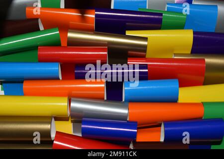 Colorful details made from paper as a background Stock Photo