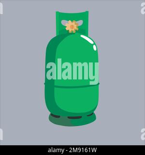 A realistic cylinder with gas on transparent background. Vector EPS10 Stock Vector