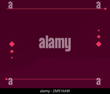 Set of burgundy color backgrounds for social media world football 2023. Vector illustration 2023 FIFA World Cup Qatar, square and horizontal pattern b Stock Vector