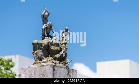 A shallow focus shot of a statue at Park Eugenio Maria de Hostos Stock Photo