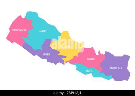 Nepal political map of administrative divisions Stock Vector Image ...