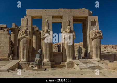 Ramesseum (Mortuary temple of Ramesses II) at the Theban Necropolis, Egypt Stock Photo