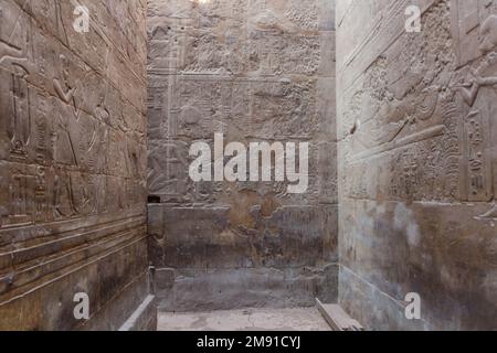 LUXOR, EGYPT - FEB 20, 2019: Walls of the Luxor temple, Egypt Stock Photo