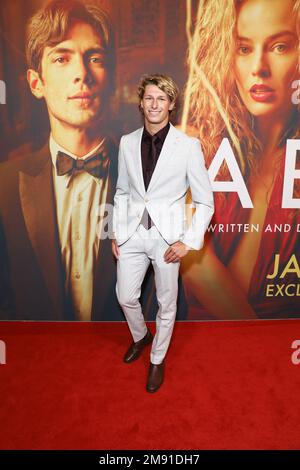 January 16, 2023: SAM FRICKER attends the Australian Premiere of 'Babylon' at The State Theatre on January 16, 2023 in Sydney, NSW Australia (Credit Image: © Christopher Khoury/Australian Press Agency via ZUMA Wire) EDITORIAL USAGE ONLY! Not for Commercial USAGE! Stock Photo