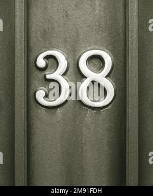 old house address number 38 Stock Photo
