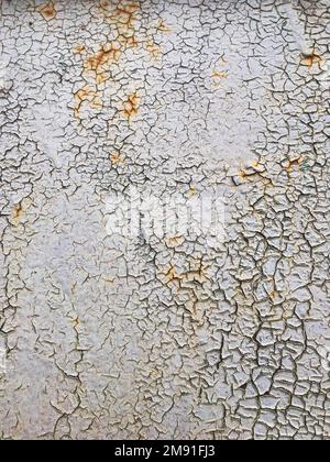 grunge old rusty weathered painted metal Stock Photo