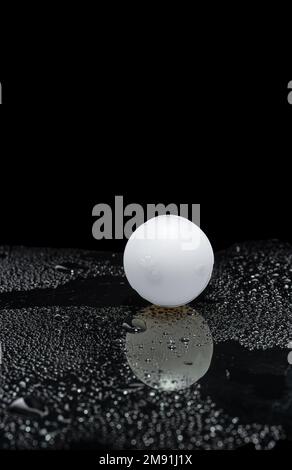 white balloon on a dark background Stock Photo
