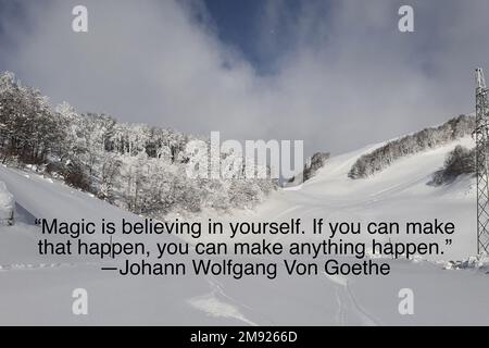 “Magic is believing in yourself. If you can make that happen, you can make anything happen.” —Johann Wolfgang Von Goethe Stock Photo