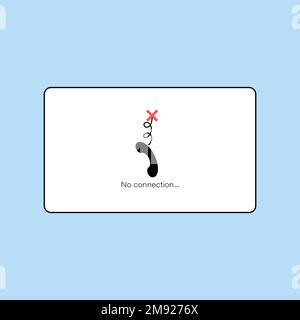 No signal or lost connection. Video call program window Stock Vector