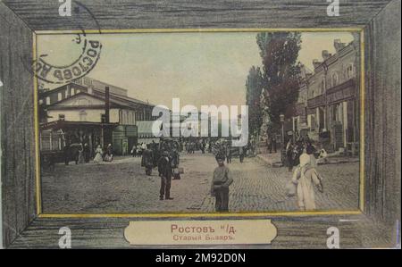 Rostov-on-Don before the October Revolution. Old market. ca.  1900 Stock Photo