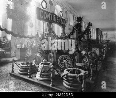 The First International Automobile Exhibition at the Mikhailovsky Manege in May 1907. Continental tires - exhibits ca.  1907 Stock Photo