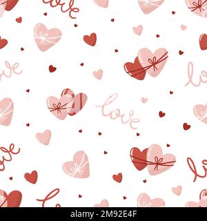 Romantic concept seamless pattern. Love elements on background in vector Stock Vector