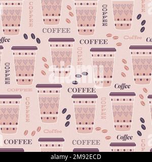 Pattisserie background, lollipop, cake slice, candy and ice cream elements on pink and purple backtround, seamless pattern Stock Vector