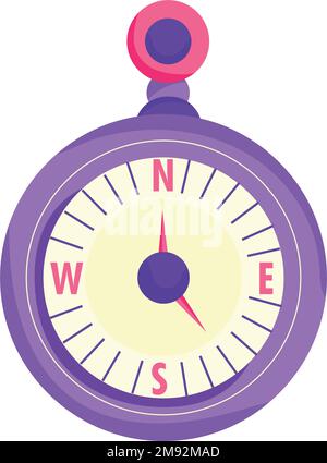 Isolated colored traveling compass icon Flat design Vector Stock Vector