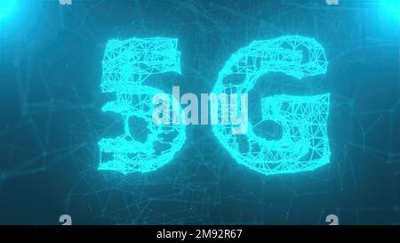 5g technology background. Computer generated 3d render Stock Photo