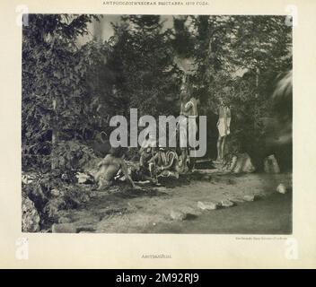 Views of the anthropological exhibition in Moscow 'Australians' ca.  1879 Stock Photo