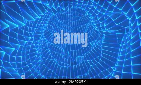 Lowpoly tunnel. Computer generated 3d render Stock Photo