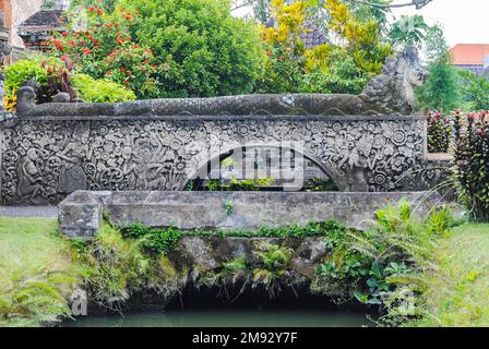 Pura Taman Ayun is a compound of Balinese temple and garden with water features located in Mengwi subdistrict in Badung Regency, Bali, Indonesia. Stock Photo