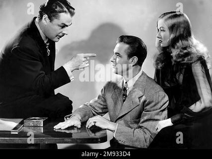 THE GLASS KEY 1942 Paramount Pictures film with from left Brian Donlevy, Alan Ladd, Veronica Lake, Stock Photo