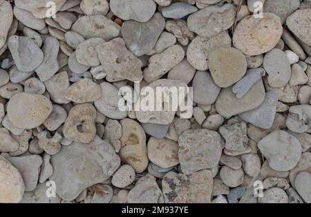 Texture from very interesting stones, on the beach. Background from beach stones Stock Photo