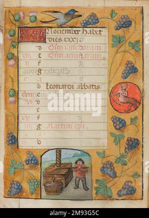 Horae Beatae Mariae Virginis Flemish. Horae Beatae Mariae Virginis, 16th century. Manuscript in opaque watercolor and ink with gold, 3 1/2 × 2 5/8 × 7/8 in. (8.9 × 6.7 × 2.2 cm).   European Art 16th century Stock Photo