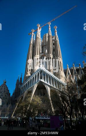 Sagrada Familia, religious building under construction in the city of Barcelona Stock Photo