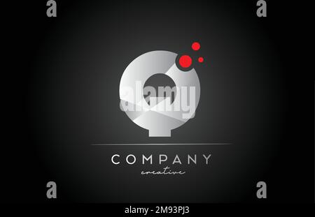 red and black dot Q alphabet letter for company business logo or ...