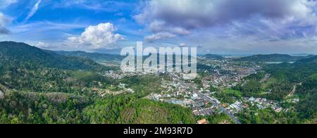 Aerial view of Kathu district Phuket Thailand from Drone camera High ...