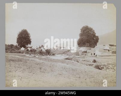 A Royal Tent encampment 11, One of 274 Vintage Photographs , late 19th-early 20th century. Albumen silver photograph, 6 1/16 x 8 in. (15.4 x 20.3 cm).   Arts of the Islamic World late 19th-early 20th century Stock Photo