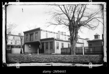 Railroad Station Car Stables, Flatbush, Brooklyn George Bradford Brainerd (American, 1845-1887). , 1877. Collodion silver glass wet plate negative    1877 Stock Photo