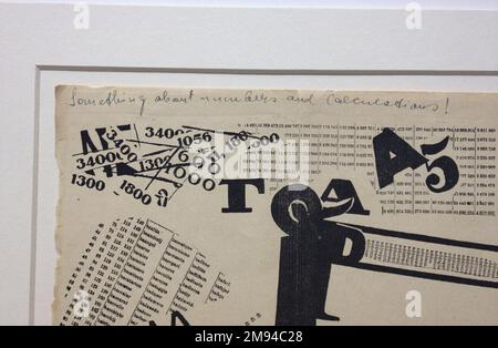 Une assemblée tumultueuse (Sensibilité numérique) Filippo Tommaso Marinetti (Italian, 1876-1944). Une assemblée tumultueuse (Sensibilité numérique), 1919. Relief print, 10 1/2 x 13 1/8 in. (26.7 x 33.3 cm).   European Art 1919 Stock Photo