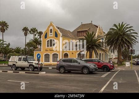 Old historic house in Swakopmund, Namibia Stock Photo