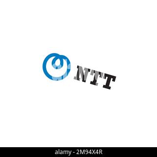 NTT Ltd. rotated logo, white background B Stock Photo