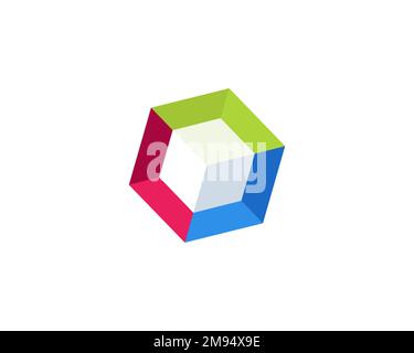 NetBeans, rotated logo, white background B Stock Photo