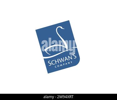 Schwan's Company, rotated logo, white background Stock Photo