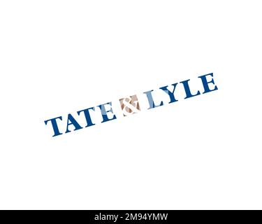 Tate & Lyle, Rotated Logo, White Background Stock Photo