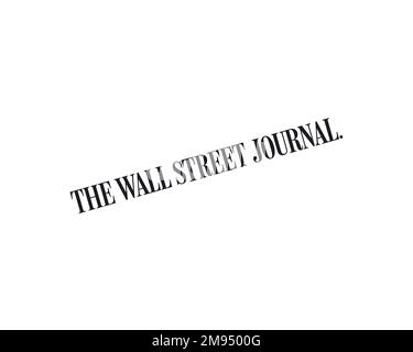 The Wall Street Journal, rotated logo, white background Stock Photo