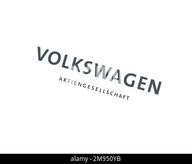 Volkswagen Group, rotated logo, white background B Stock Photo