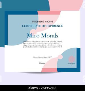 Modern and Creative experience letter template vector design Stock Vector