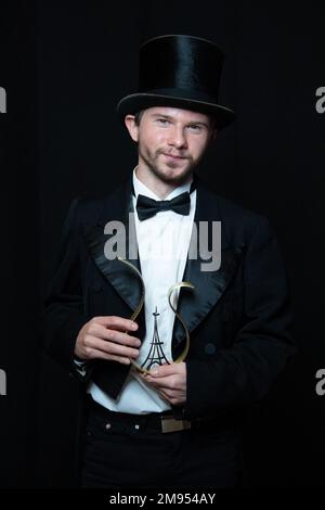 Paris, France. 16th Jan, 2023. Exclusive. Dimitri Dore attending the Winners' Photocall of 28th Lumieres Ceremony of the international press at the Forum des Images in Paris, France on January 16, 2023. Photo by Aurore Marechal/ABACAPRESS.COM Credit: Abaca Press/Alamy Live News Stock Photo