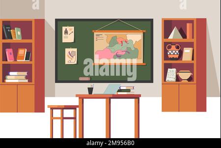 Interior design of schcool or university class Stock Vector