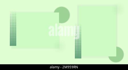 Creative green geometric background with squares, circles and dots. Vector file Stock Vector