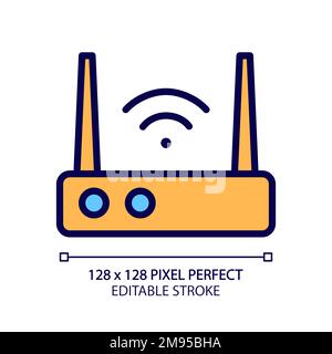 Internet pixel perfect RGB color icon Stock Vector