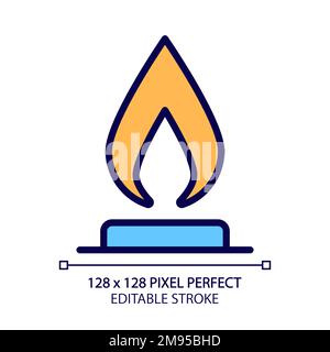 Gas pixel perfect RGB color icon Stock Vector