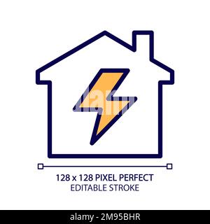 Electricity pixel perfect RGB color icon Stock Vector